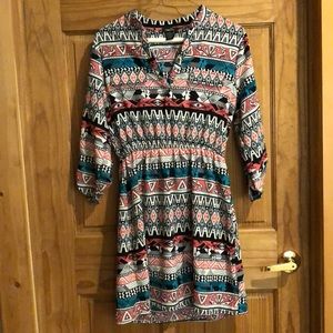 Aztec Print Dress